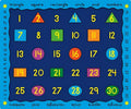Shapes Numbers and Words Classroom Carpet - Carpet