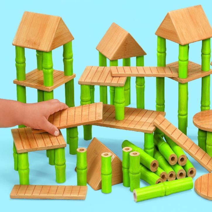 Bamboo Building Block Set - Building blocks