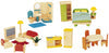 Wooden Open Front Dolls House & Furniture - Wooden toy