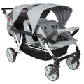 Familidoo 6 Seater Grey Lightweight Pushchair + Rain Cover - Pushchair
