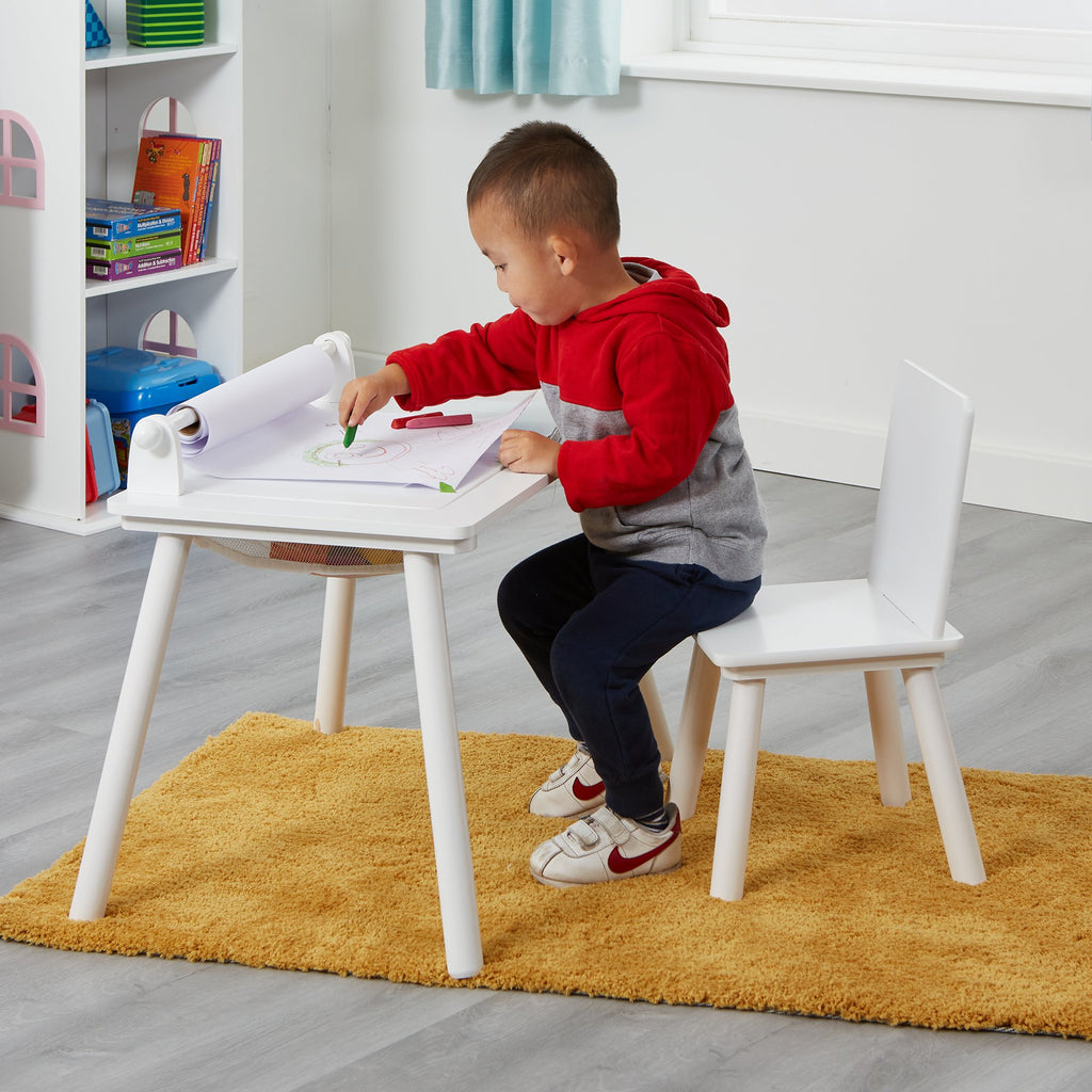 White Multi-Purpose Table for Arts Crafts and Block Building - Activity Tables