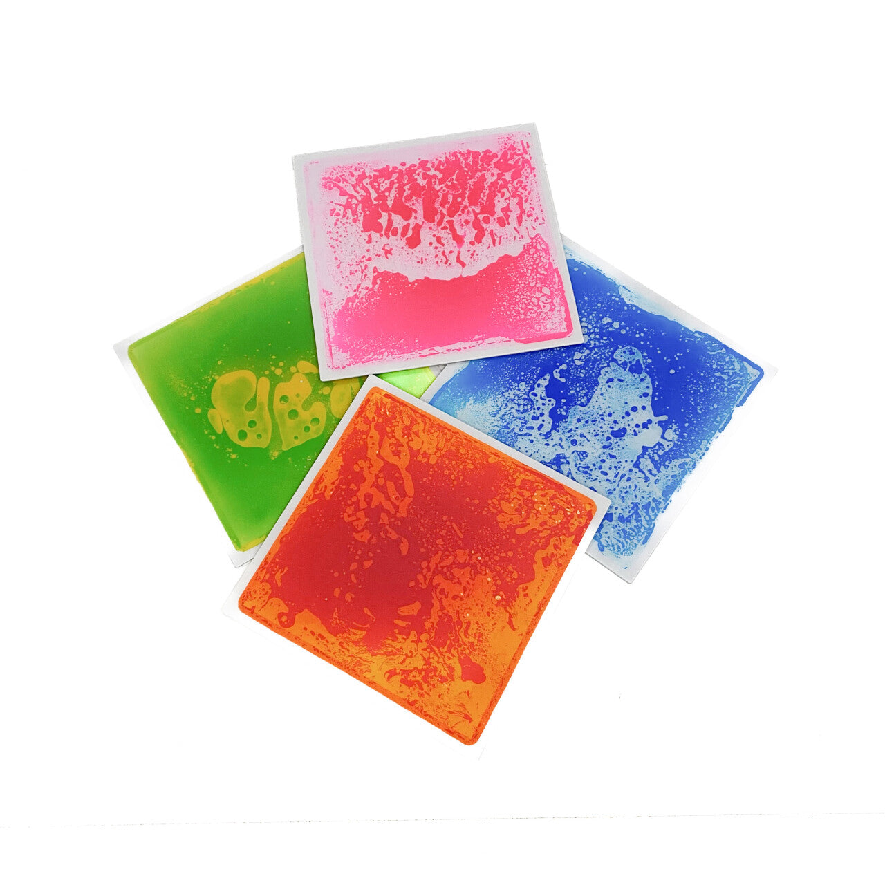 Square Liquid Floor Tiles - Set of 4 - Floor Tiles