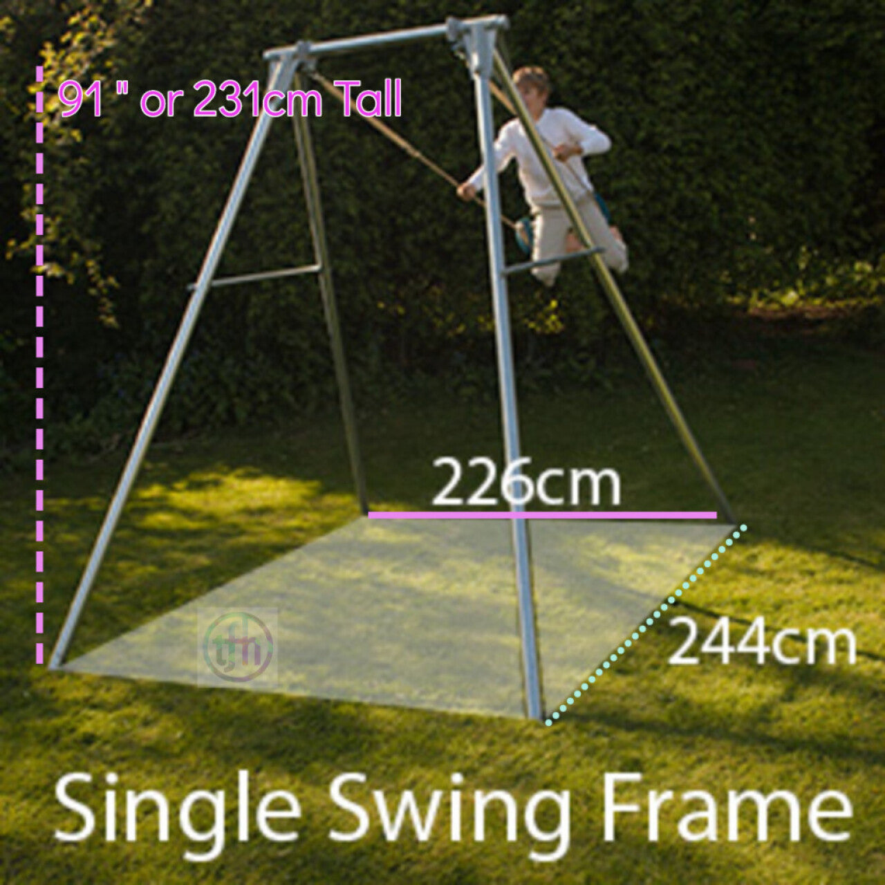 Single Galvanized Steel Swing Frame (Frame only) - Swing Fame