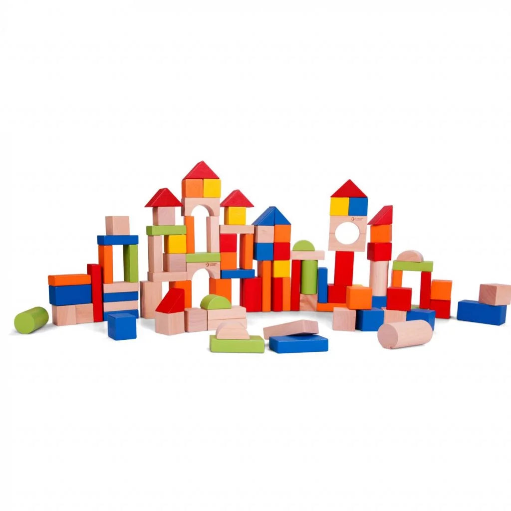Wooden Building Blocks - 100 Piece - Building blocks