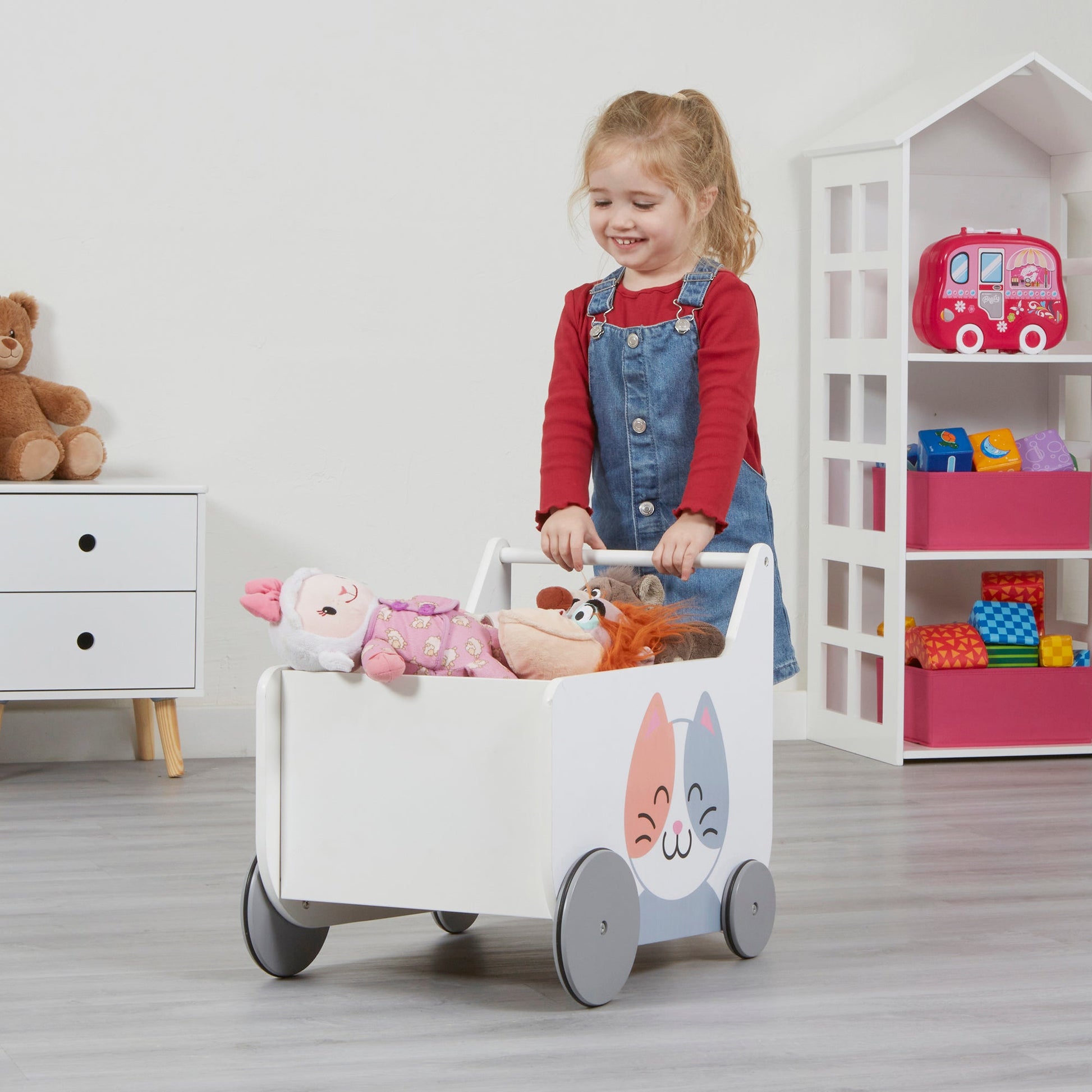 Toddler Wooden Push Along Walker - Wooden toy