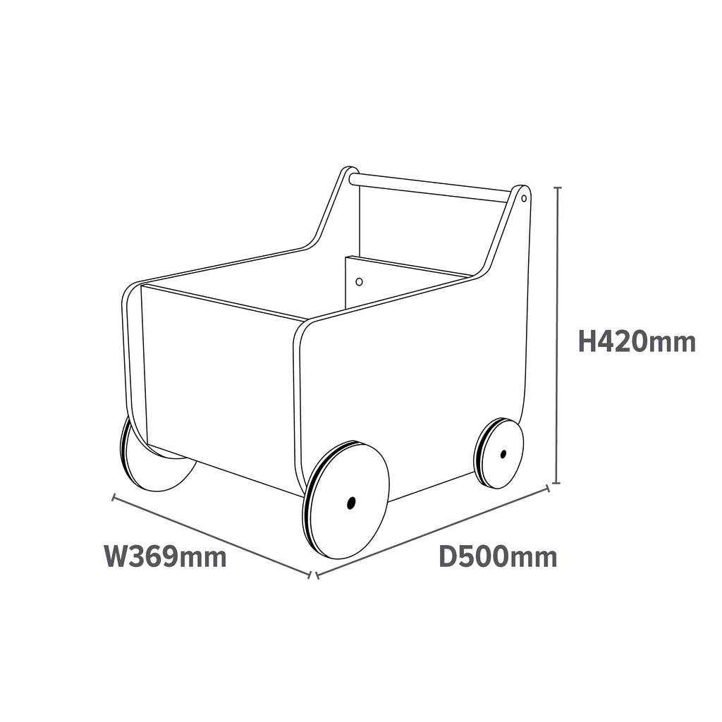Toddler Wooden Push Along Walker - Wooden toy