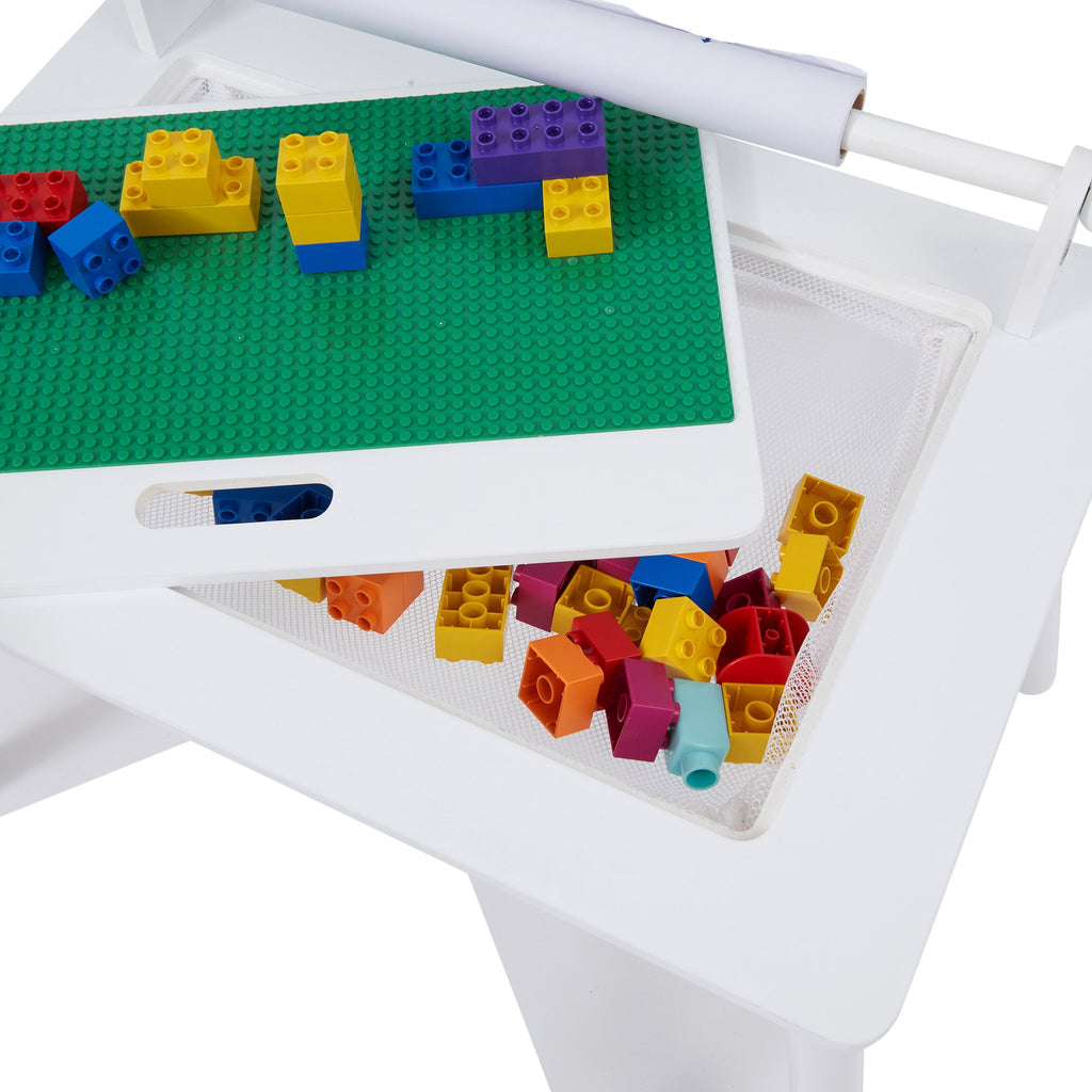 White Multi-Purpose Table for Arts Crafts and Block Building - Activity Tables