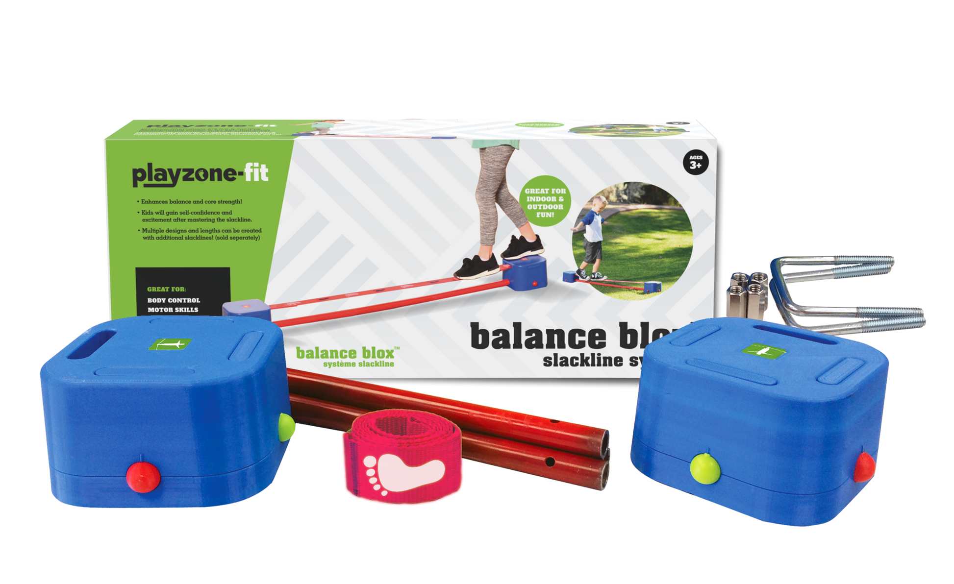 Playzone-Fit Balance Blox Slackline Kit - Vestibular Sensory