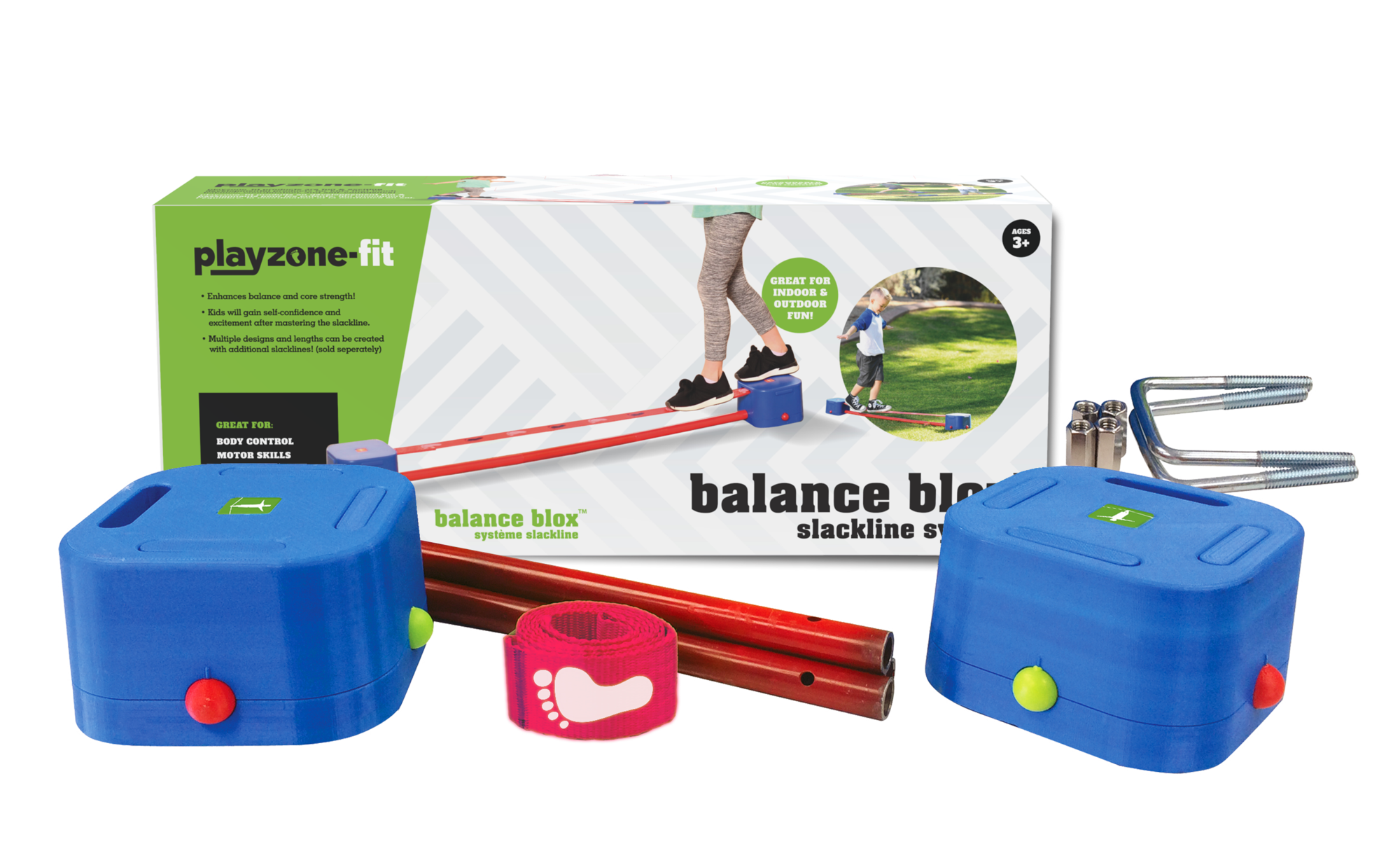 Playzone-Fit Balance Blox Slackline Kit - Vestibular Sensory