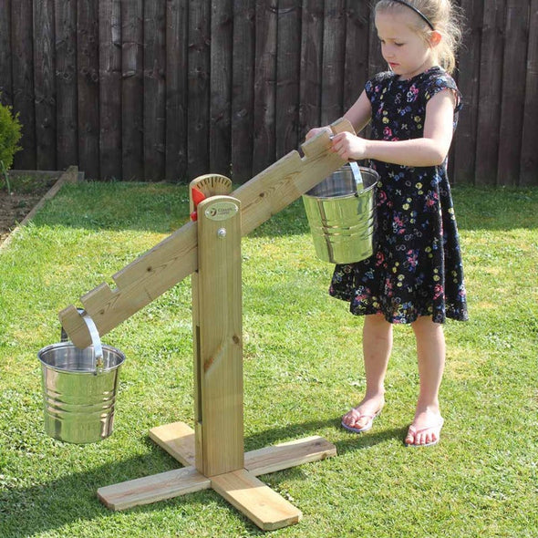 Giant Wooden Scales With Buckets - Wooden toy