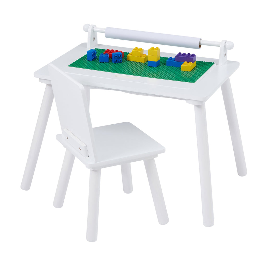 White Multi-Purpose Table for Arts Crafts and Block Building - Activity Tables